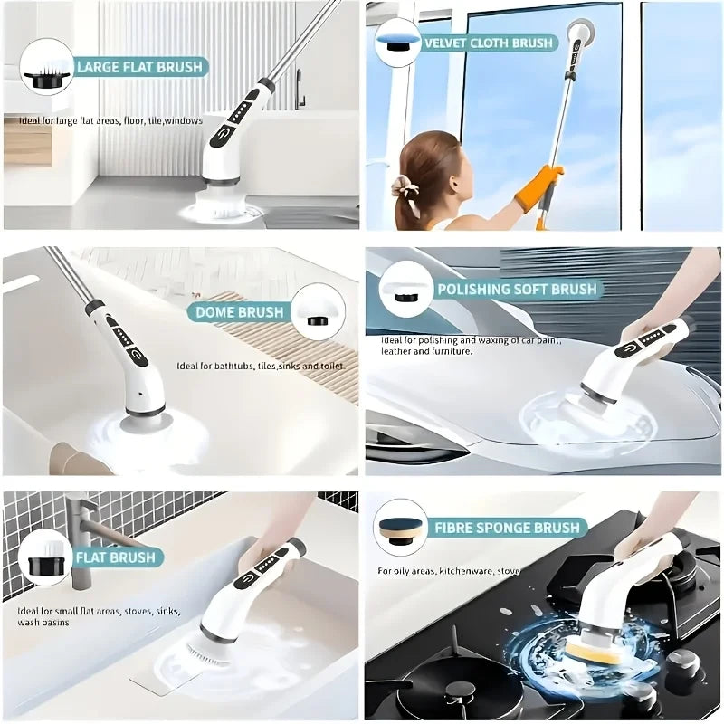 Extendable Electric Spin Scrubber